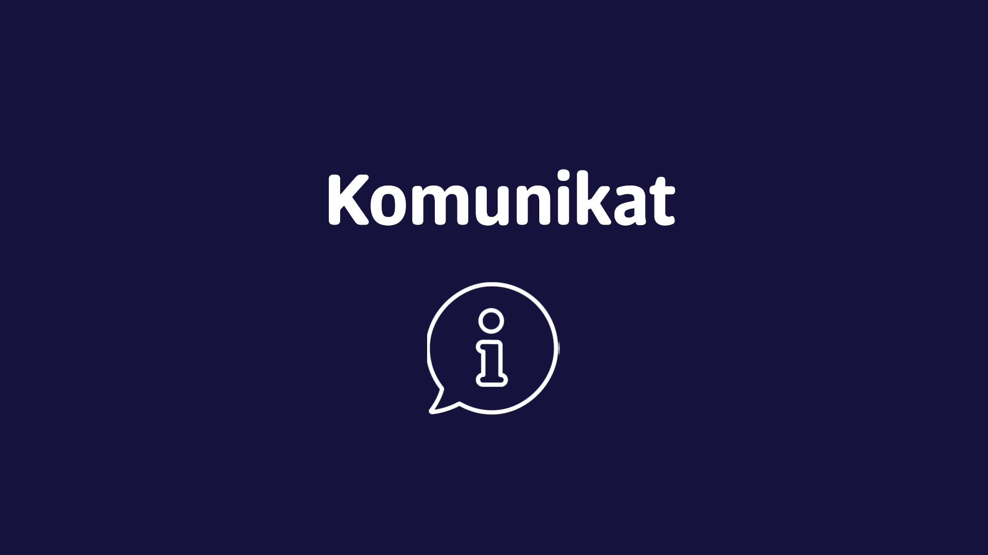 napis komunikat